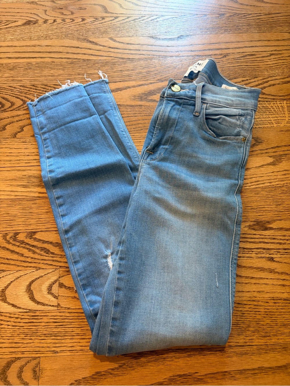 Frame Jeans Le High Skinny Crop Daze Blue